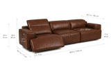 Valentina Distressed Leather Recliner Sofa