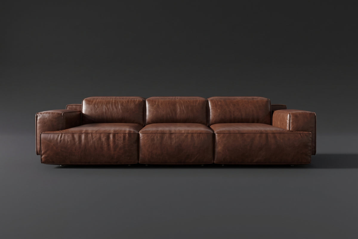 Valentina Distressed Leather Recliner Sofa