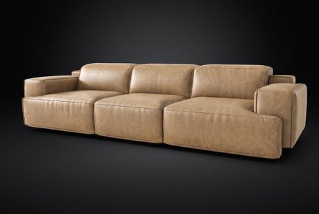 Valentina Distressed Leather Recliner Sofa