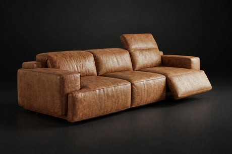 Valentina Distressed Leather Recliner Sofa