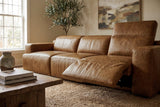 Valentina recliner Sofa in distressed Italian aniline leather