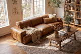 Valentina recliner Sofa in distressed Italian aniline leather