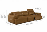 Valentina recliner Sofa in distressed Italian aniline leather