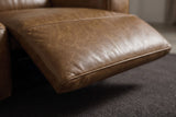 Valentina recliner Sofa in distressed Italian aniline leather