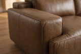 Valentina recliner Sofa in distressed Italian aniline leather