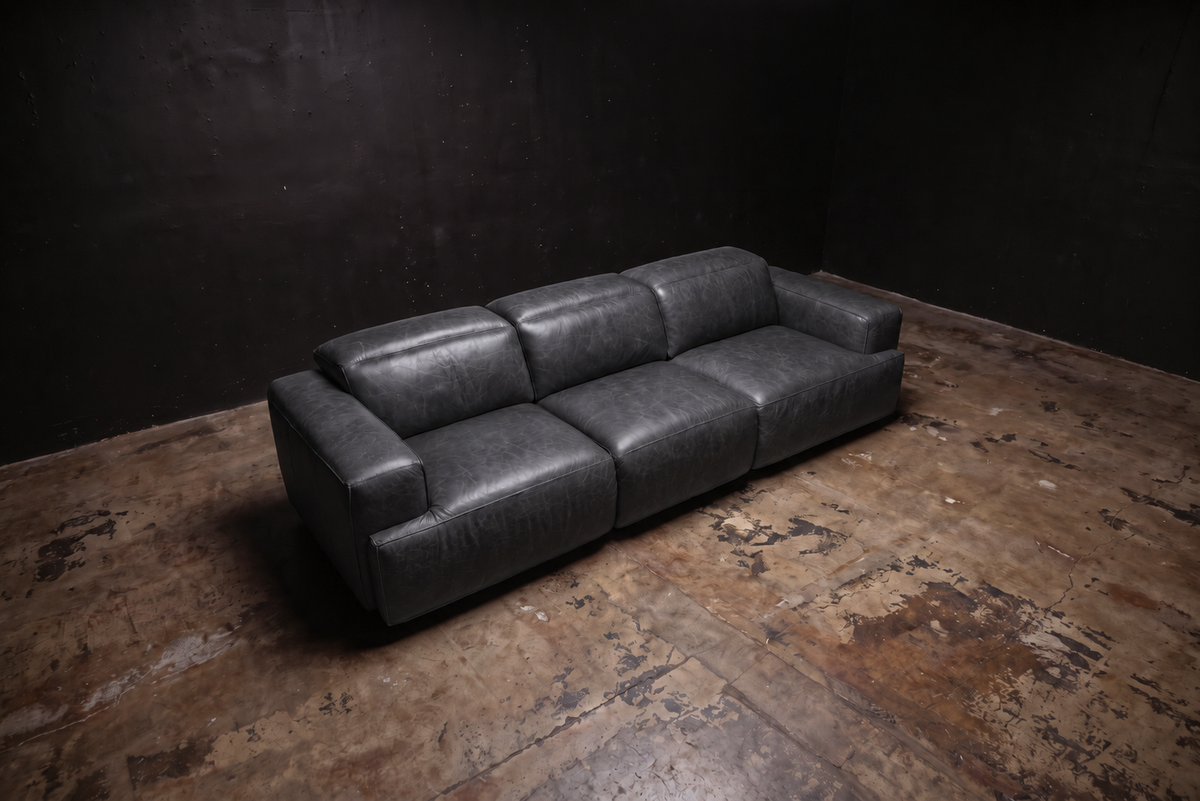 Valentina Distressed Leather Recliner Sofa