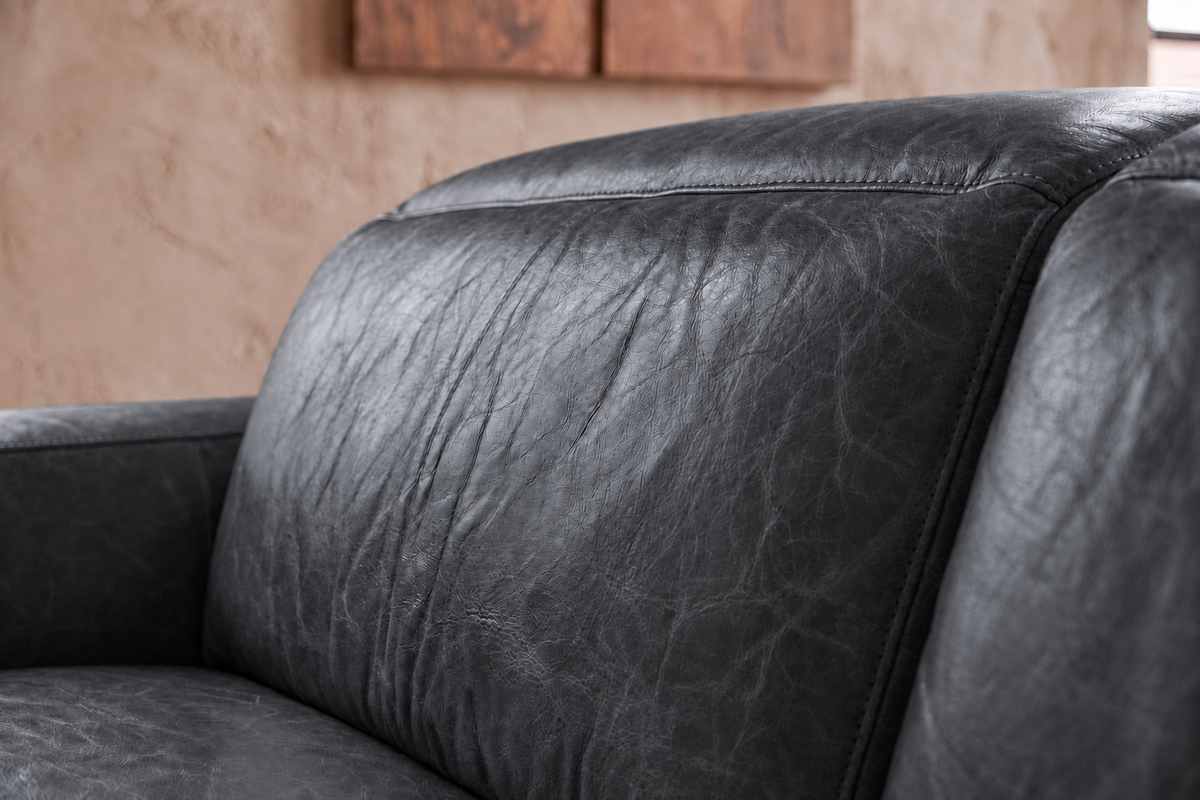 Valentina Distressed Leather Recliner Sofa