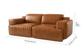 Valentina Distressed Leather Recliner Sofa