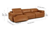Valentina Distressed Leather Recliner Sofa