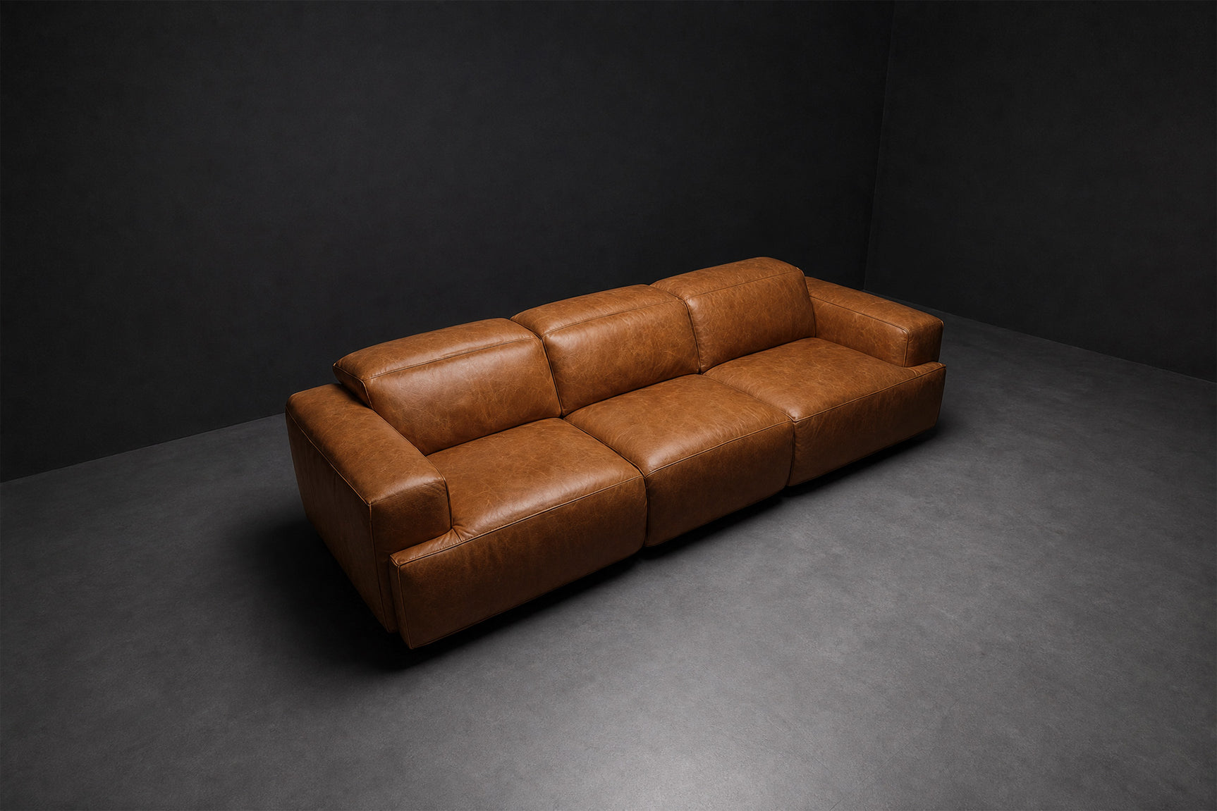 Valentina Distressed Leather Recliner Sofa