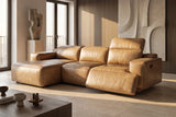 Valentina Distressed Leather Recliner Sectional Sofa