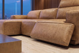 Valentina Distressed Leather Recliner Sectional Sofa