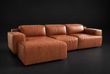 Valentina Distressed Leather Recliner Sectional Sofa