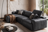 Valentina Distressed Leather Recliner Sectional Sofa