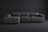 Valentina Distressed Leather Recliner Sectional Sofa