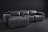 Valentina Distressed Leather Recliner Sectional Sofa