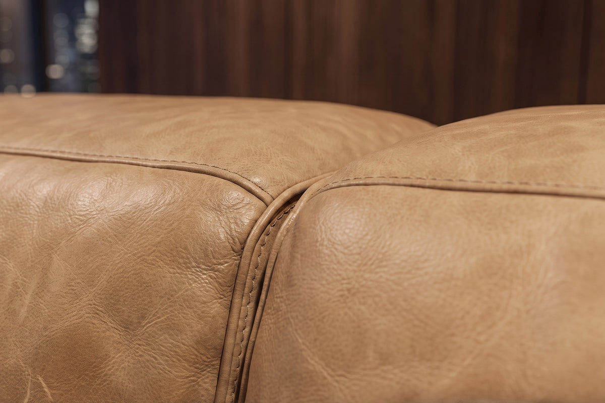 Valentina Distressed Leather Recliner Sectional Sofa