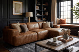 Valentina Distressed Leather Recliner Sectional Sofa