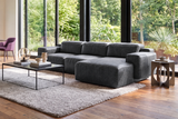 Valentina Distressed Leather Recliner Sectional Sofa
