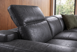 Valentina Distressed Leather Recliner Sectional Sofa