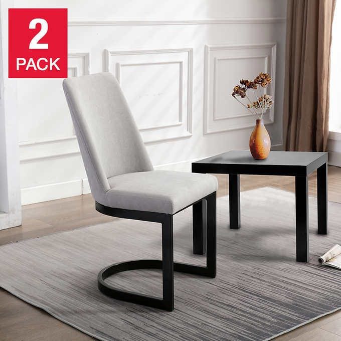 Valencia Venus Fabric Dining Chair (Grey - Set of 2)