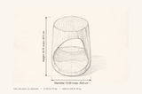 Venzone side table dimensions: 14.50 in diameter, 16.75 in high