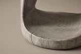 Close-up of the dished floor of the hollow and the rounded base edge