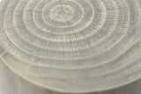Close-up of the Venzone top: moulded rings and fine radial checks in the cast surface