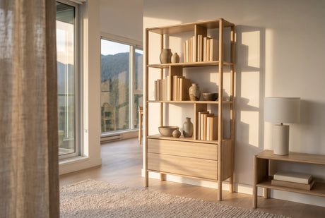 Vesper Oak Bookcase