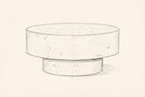 Pencil drawing of the Vieste coffee table traced from the side view