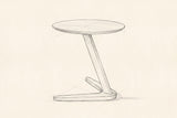 Pencil drawing of the Vigevano side table, front view