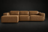 Valentina Distressed Leather Recliner Sectional Sofa