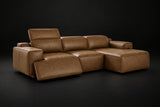 Valentina Distressed Leather Recliner Sectional Sofa