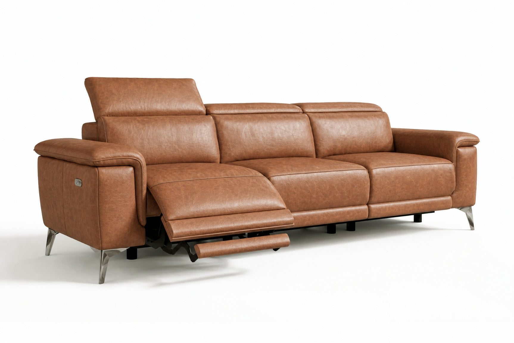 Valencia Pista Distressed Leather Reclining Sofa