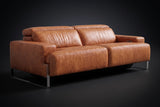Valencia Melania Distressed Leather Recliner Sofa