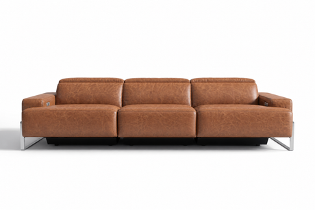 Melania Distressed Leather Recliner Sofa