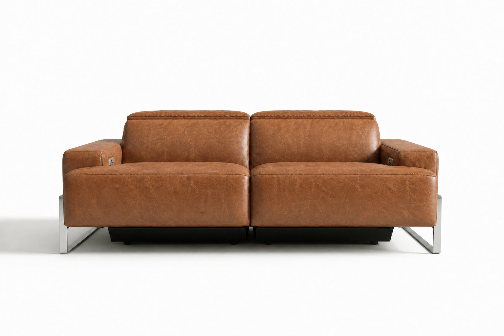 Valencia Melania distressed leather 3-seat sofa and loveseat recliner set