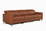 Elodie Distressed Italian Aniline Leather Dual Recliner Sofa