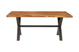 Wexford 70 in live edge dining table, front view