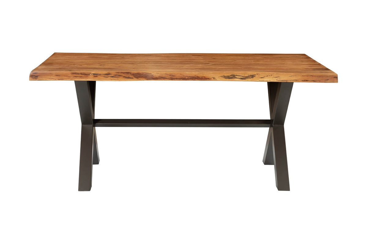 Wexford 70 in live edge dining table, front view