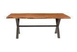 Wexford 82 in live edge dining table, front view