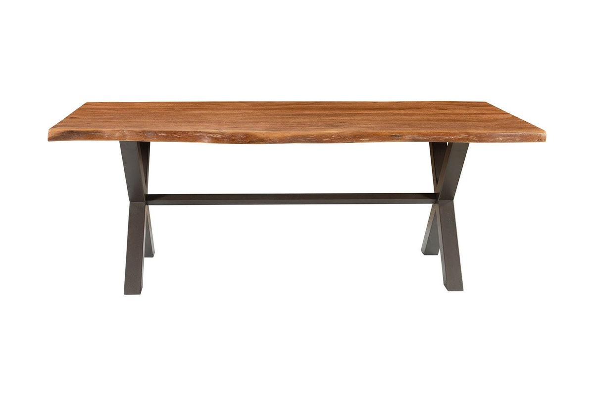 Wexford 82 in live edge dining table, front view