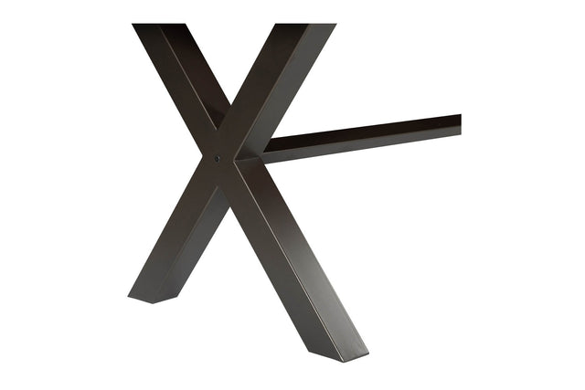Wexford Live Edge Solid Acacia Dining Table - Iron X Base