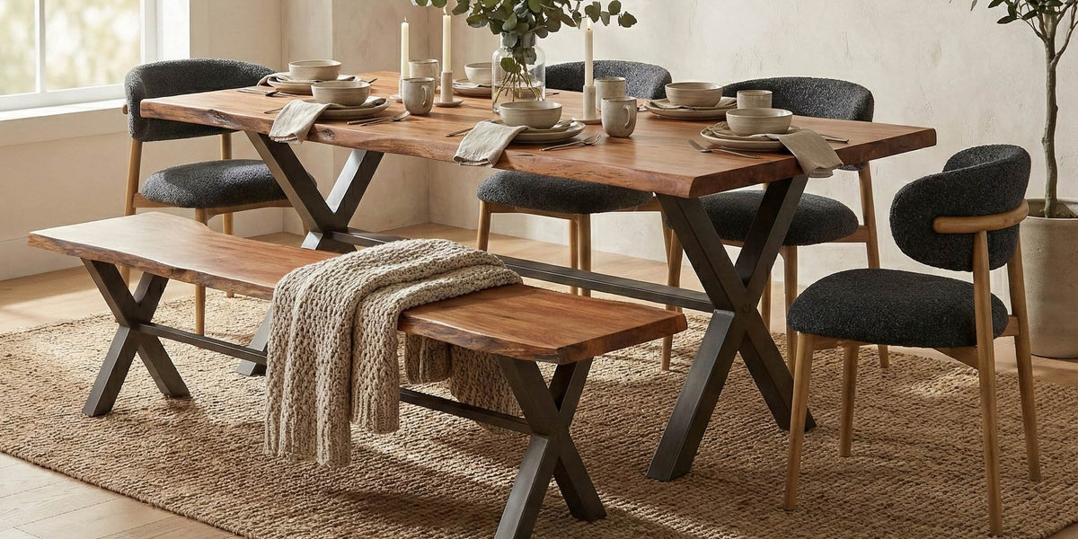 Wexford Live Edge Solid Acacia Dining Table