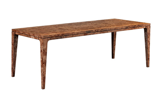 Winslow Dark Burl Veneer Dining Table - Traditional or Contemporary