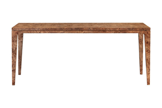 Winslow Dark Burl Veneer Dining Table - A Long Table for Gatherings