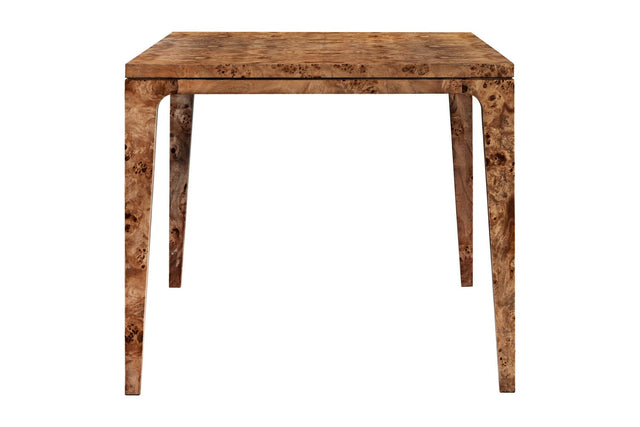 Winslow Dark Burl Veneer Dining Table - Slender Tapered Legs