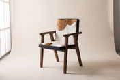 Yardley accent chair in Brown / Black & White
