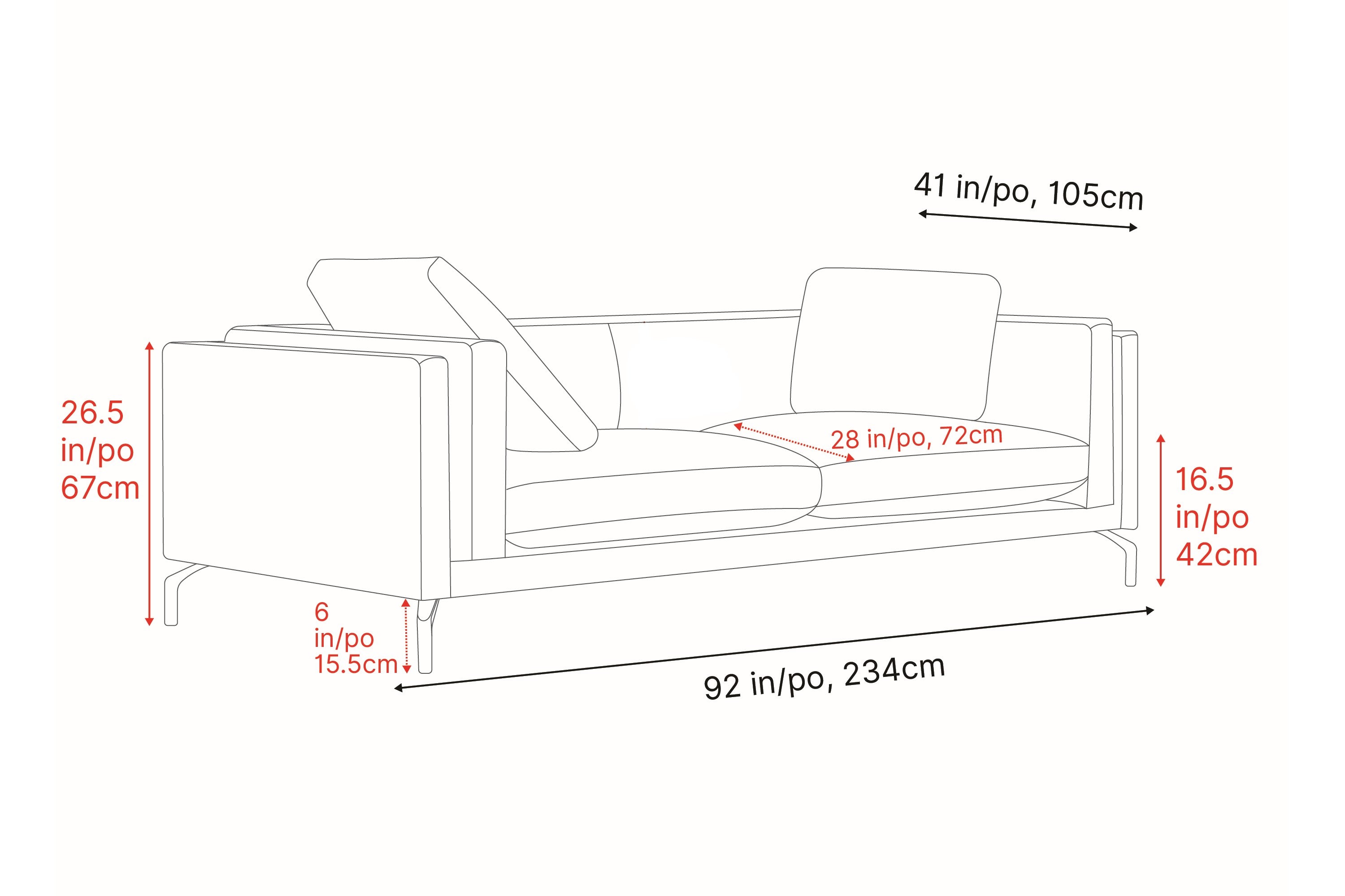 Valencia Zadar Leather Wide Seats Sofa, Cognac