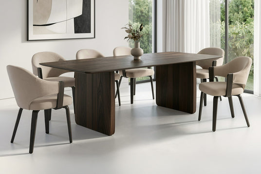 Zane Solid Mango Wood 7-Piece Dining Set - Seven Pieces, One Order